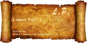 Lamos Pál névjegykártya